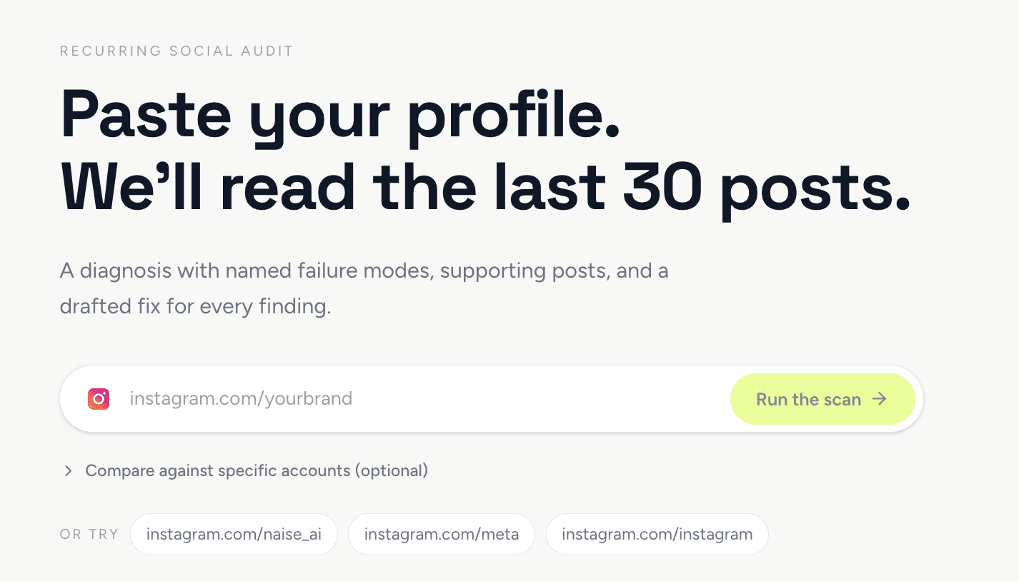 Naise AI Social Audit: A New Generation Of Marketing Intelligence