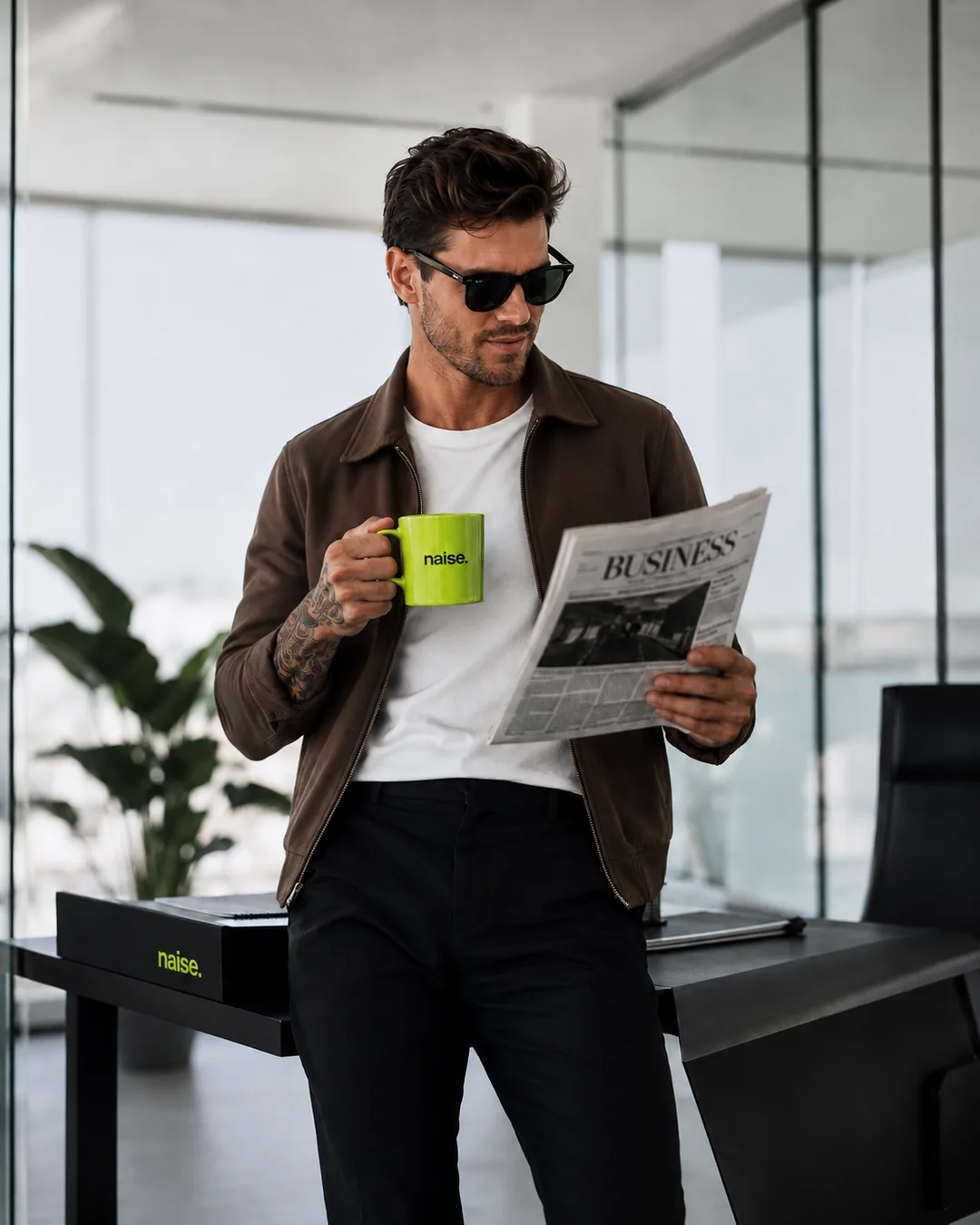 Young content designer working in a modern office
