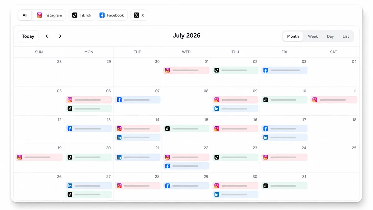 Content Calendar & Post Scheduling